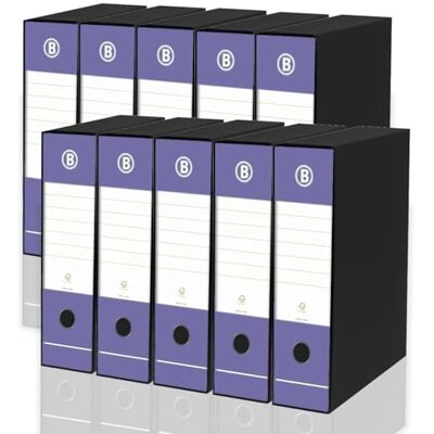 LogicaShop DOX Faldoni Portadocumenti Ufficio con Custodia, Raccoglitore ad Anelli A4, Dorso 8, Formato Commerciale, 32 cm Altezza, Classificatori Dossier Archivio Fatture e Documenti, 10 Pz (Viola) LogicaShop DOX Faldoni Portadocumenti Ufficio con Custodia, Raccoglitore ad Anelli A4, Dorso 8, Formato Commerciale, 32 cm Altezza, Classificatori Dossier Archivio Fatture e Documenti, 10 Pz (Viola)