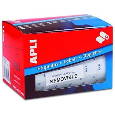 APLI Rotolo Etichette PVP Arancione Fluorescente Rimovibili 12,0 x 18,0 mm APLI Rotolo Etichette PVP Arancione Fluorescente Rimovibili 12,0 x 18,0 mm