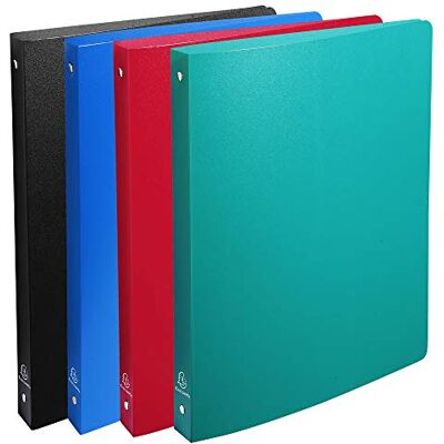 Exacompta Confezione da 5 Raccoglitori Opak Polipropilene Opaco 0.7 mm 4 Anelli Tondi 20 mm Dorso 30 mm F.to Esterno 25x32 cm per A4 4 Colori Assortiti Exacompta Confezione da 5 Raccoglitori Opak Polipropilene Opaco 0.7 mm 4 Anelli Tondi 20 mm Dorso 30 mm F.to Esterno 25x32 cm per A4 4 Colori Assortiti
