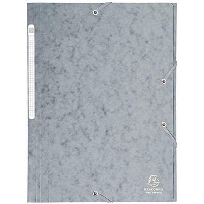 Exacompta rif. cartone da 25 cartellette con elastici a 3 lembi Maxi capacity in carta lustrée dimensioni 24X32cm per documenti in formato A4 colore grigio Exacompta rif. cartone da 25 cartellette con elastici a 3 lembi Maxi capacity in carta lustrée dimensioni 24X32cm per documenti in formato A4 colore grigio