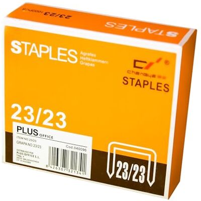 Plus Office Graffette marca modello graffette Plus N-23/23 scatola 1000U Plus Office Graffette marca modello graffette Plus N-23/23 scatola 1000U