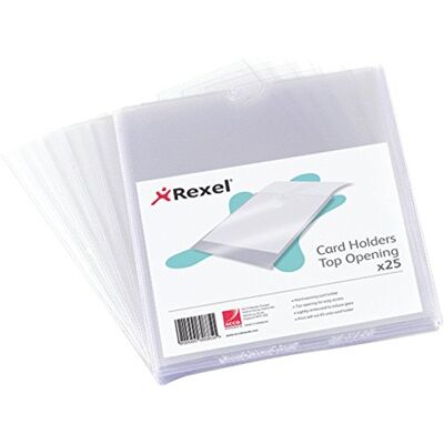 Rexel 12030 Buste Protettive Carte 152x102mm, Confezione da 25 Pezzi Rexel 12030 Buste Protettive Carte 152x102mm, Confezione da 25 Pezzi