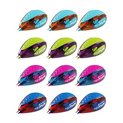 OSAMA BECOLOR BIANCOTAPE, Correttore a nastro 8 metri espositore da 12 pezzi colori assortiti OSAMA BECOLOR BIANCOTAPE, Correttore a nastro 8 metri espositore da 12 pezzi colori assortiti