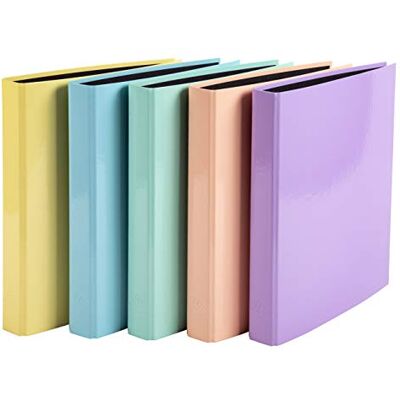 Exacompta Cod. Cartone da 10 raccoglitori rigidi per acquerello, 4 anelli a D da 25 mm, dorso 40 mm, dimensioni esterne: 31,5 x 27 cm, formato A45 colori assortiti Exacompta Cod. Cartone da 10 raccoglitori rigidi per acquerello, 4 anelli a D da 25 mm, dorso 40 mm, dimensioni esterne: 31,5 x 27 cm, formato A45 colori assortiti