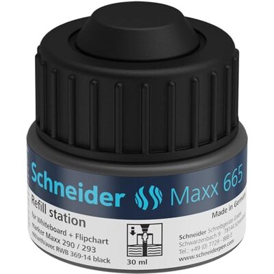 Schneider – Refill Station Maxx 665, ricarica per 290/293, 30 ml, colore: nero Schneider – Refill Station Maxx 665, ricarica per 290/293, 30 ml, colore: nero