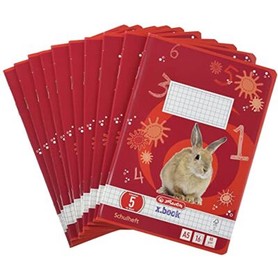 Herlitz 3320504 Taccuino - 16 pagine, A5, Carta quadrettata, Confezione da 10 Herlitz 3320504 Taccuino - 16 pagine, A5, Carta quadrettata, Confezione da 10