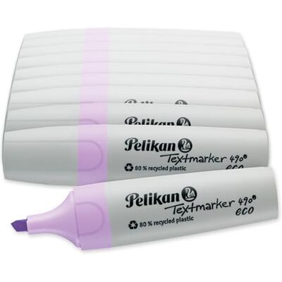 Pelikan Evidenziatore 490 eco, viola pastello, 10 pezzi, in scatola pieghevole Pelikan Evidenziatore 490 eco, viola pastello, 10 pezzi, in scatola pieghevole