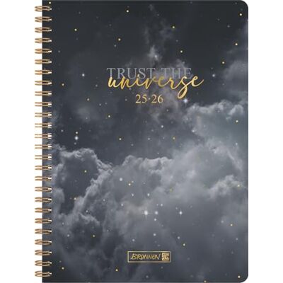 BRUNNEN Calendario scolastico Style (2025/2026) "Clouds", 2 pagine = 1 settimana, A5, 160 pagine, busta in PP, grigio BRUNNEN Calendario scolastico Style (2025/2026) "Clouds", 2 pagine = 1 settimana, A5, 160 pagine, busta in PP, grigio