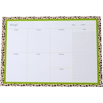 Mr. Wonderful – Planner Settimanale da Tavolo Animal Print a Pois – Organizzatore da Scrivania in Cartone Rivestito – Planner in Inglese con Fogli Staccabili – Idea Regalo Originale Mr. Wonderful – Planner Settimanale da Tavolo Animal Print a Pois – Organizzatore da Scrivania in Cartone Rivestito – Planner in Inglese con Fogli Staccabili – Idea Regalo Originale