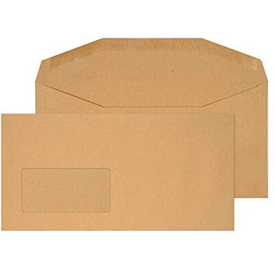 Blake Purely Buste da Spedizione Gommate DL con Finestra, 114 x 235 mm, Confezione da 1.000, in Carta Manilla Blake Purely Buste da Spedizione Gommate DL con Finestra, 114 x 235 mm, Confezione da 1.000, in Carta Manilla
