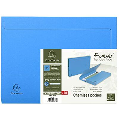 Exacompta Paquet de 10 chemises poche forever a4 Exacompta Paquet de 10 chemises poche forever a4