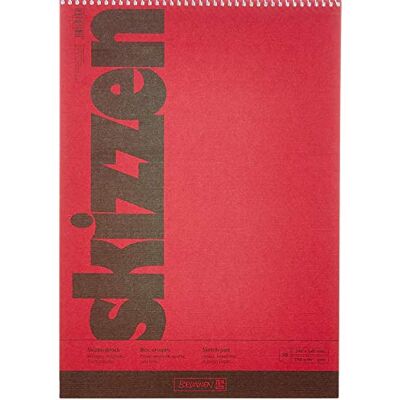 BRUNNEN Blocco per schizzi a spirale, 50 fogli, 24 x 34 cm BRUNNEN Blocco per schizzi a spirale, 50 fogli, 24 x 34 cm