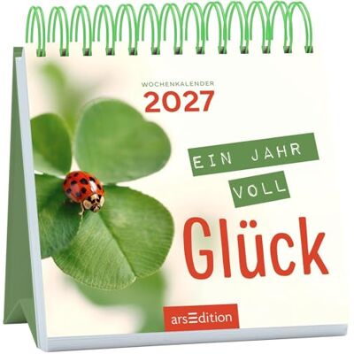 Ars Edition Mini-Wochenkalender Ein Jahr voll Glück 2027: Kleiner Tischkalender für mehr gute Laune und Lebensfreude Ars Edition Mini-Wochenkalender Ein Jahr voll Glück 2027: Kleiner Tischkalender für mehr gute Laune und Lebensfreude