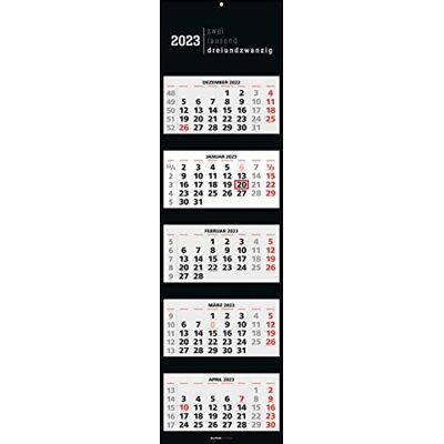 Alpha 5-Monat Calendar Black 2023 Büro-Calendar 33x120 (geöffnet) faltbar mit Datumsschieber Alpha 5-Monat Calendar Black 2023 Büro-Calendar 33x120 (geöffnet) faltbar mit Datumsschieber