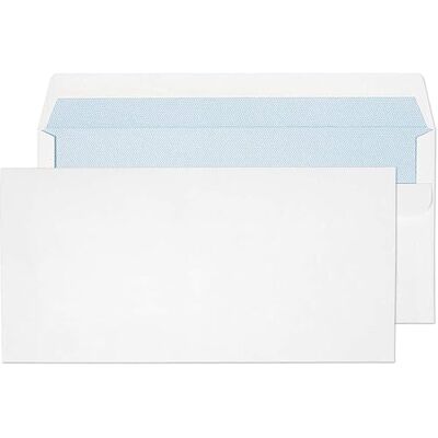 Blake Purely Everyday Buste con chiusura adesiva, formato DL, 110 x 220 mm, 90 g/mq, confezione da 500, colore: Bianco Blake Purely Everyday Buste con chiusura adesiva, formato DL, 110 x 220 mm, 90 g/mq, confezione da 500, colore: Bianco