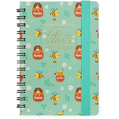 Legami Agenda Settimanale Spiralata Small, 12 Mesi, Diario da Gennaio 2025 a Dicembre 2025, Planner Pieghevole 2025/2026, Chiusura con Elastico, Taschina Finale, Rubrica, 8.5 x 13 cm, Bee Legami Agenda Settimanale Spiralata Small, 12 Mesi, Diario da Gennaio 2025 a Dicembre 2025, Planner Pieghevole 2025/2026, Chiusura con Elastico, Taschina Finale, Rubrica, 8.5 x 13 cm, Bee
