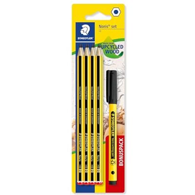 Staedtler Noris School SBK8P2 Matite da disegno HB, per schizzi, include 8 matite HB e penna nera per scrittura a mano, set da 9, 120 pezzi Staedtler Noris School SBK8P2 Matite da disegno HB, per schizzi, include 8 matite HB e penna nera per scrittura a mano, set da 9, 120 pezzi