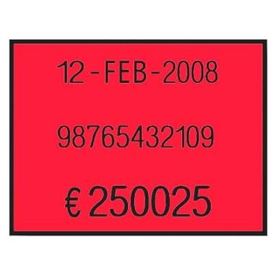 Alevar 37x28 Scatola 24 Rotoli Etichette per Prezzatrice, Rosso Fluo Removibile, 600 Etichette per Rotolo, Totale 14400 Etichette Alevar 37x28 Scatola 24 Rotoli Etichette per Prezzatrice, Rosso Fluo Removibile, 600 Etichette per Rotolo, Totale 14400 Etichette