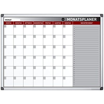 Bi-Office Earth Lavagna per pianificazione ecologica, 90 x 60 cm, calendario mensile magnetico con cornice in alluminio, cancellabile a secco Bi-Office Earth Lavagna per pianificazione ecologica, 90 x 60 cm, calendario mensile magnetico con cornice in alluminio, cancellabile a secco