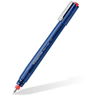 Staedtler Mars Matic, penna a inchiostro di china in metallo cromato, larghezza di tratto 0.2 mm, 700 02, Blu Staedtler Mars Matic, penna a inchiostro di china in metallo cromato, larghezza di tratto 0.2 mm, 700 02, Blu