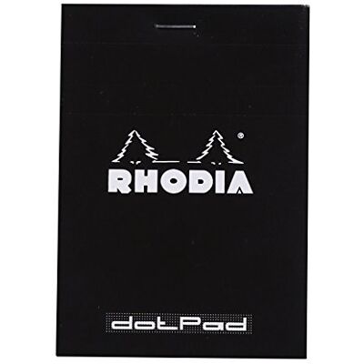 Rhodia 12559C Bloc-Notes a punto metallico dotPad N°12 8,5 x 12 cm Black Puntinato DOT 80 fogli staccabili Carta Clairefontaine Bianca 80g/m² -COPERTINA in carta trattata morbida e Resistente Rhodia 12559C Bloc-Notes a punto metallico dotPad N°12 8,5 x 12 cm Black Puntinato DOT 80 fogli staccabili Carta Clairefontaine Bianca 80g/m² -COPERTINA in carta trattata morbida e Resistente