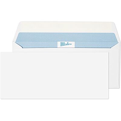 Blake Premium Office 105 x 241 mm 120 g/m2 Portafoglio Stacca e sigilla () Bianco ultra wove, Confezione da 500 Blake Premium Office 105 x 241 mm 120 g/m2 Portafoglio Stacca e sigilla () Bianco ultra wove, Confezione da 500