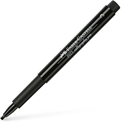 Faber-Castell Set di 3 pennarelli a inchiostro di cinese, punta per calligrafia, 2,5 mm, colore: Nero Faber-Castell Set di 3 pennarelli a inchiostro di cinese, punta per calligrafia, 2,5 mm, colore: Nero