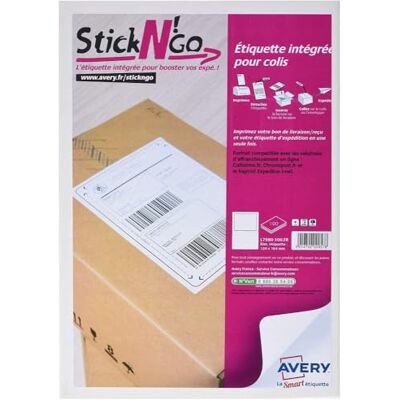Avery Stickn'go Set di etichette per spedizioni, 113x164mm, compatibile con Colissimo (L7980) Imballaggio: 100 fogli 113 x 164 mm bianco Avery Stickn'go Set di etichette per spedizioni, 113x164mm, compatibile con Colissimo (L7980) Imballaggio: 100 fogli 113 x 164 mm bianco
