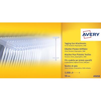 Avery Fili a Paletta per Pistola Sparafili, Lunghezza 40 mm, 5000 Pezzi Avery Fili a Paletta per Pistola Sparafili, Lunghezza 40 mm, 5000 Pezzi