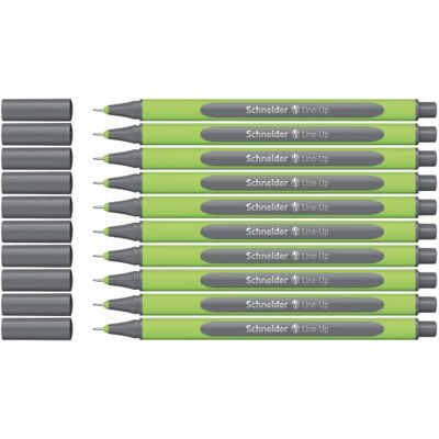 Schneider – Penna fineliner da Line Up, 0,4 mm, Space Grey, confezione da 10 pezzi Schneider – Penna fineliner da Line Up, 0,4 mm, Space Grey, confezione da 10 pezzi
