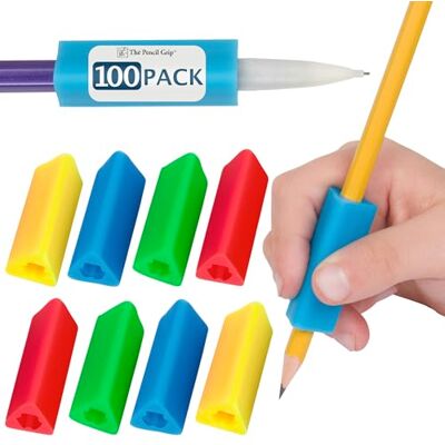 The Pencil Grip Impugnatura classica triangolare, portapenne, supporto ergonomico per la scrittura, impugnature per matite per bambini, perfette per utenti destri o mancini, colori assortiti, The Pencil Grip Impugnatura classica triangolare, portapenne, supporto ergonomico per la scrittura, impugnature per matite per bambini, perfette per utenti destri o mancini, colori assortiti,