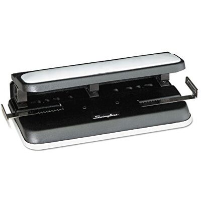 Swingline Perforatore a 2-7 fori, regolabile, perforatore resistente, facile da toccare, capacità di perforazione di 32 fogli, nero/grigio (74300) Swingline Perforatore a 2-7 fori, regolabile, perforatore resistente, facile da toccare, capacità di perforazione di 32 fogli, nero/grigio (74300)