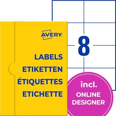 Avery Etichette in pellicola resistente alle intemperie (800 etichette, 105 x 74 mm, formato A4, estremamente autoadesive, impermeabili, resistenti, stampabili per esterni), 100 Avery Etichette in pellicola resistente alle intemperie (800 etichette, 105 x 74 mm, formato A4, estremamente autoadesive, impermeabili, resistenti, stampabili per esterni), 100