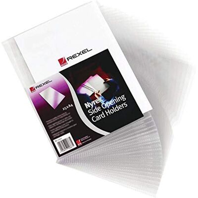 Rexel Nyrex Portacarte trasparente da 95 x 64 mm (25 pezzi) Rexel Nyrex Portacarte trasparente da 95 x 64 mm (25 pezzi)