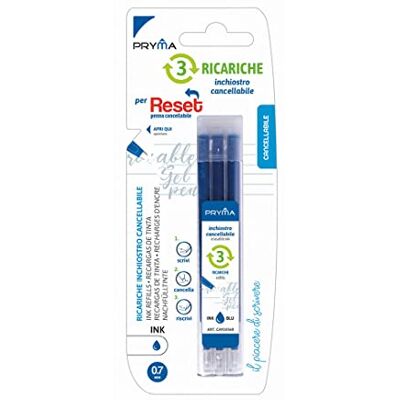 Pryma Reset Penna Cancellabile Termica 0.7 mm – Penna Gel Ricaricabile con Tappo Clip, Scrittura Scorrevole, Ideale per Scuola, Ufficio e Appunti Pryma Reset Penna Cancellabile Termica 0.7 mm – Penna Gel Ricaricabile con Tappo Clip, Scrittura Scorrevole, Ideale per Scuola, Ufficio e Appunti