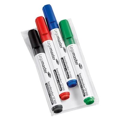 Legamaster Boardmarker TZ 100, 4er Set, je 1 Marker in schwarz, rot, blau und grün Legamaster Boardmarker TZ 100, 4er Set, je 1 Marker in schwarz, rot, blau und grün