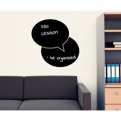 Ambiance Sticker Ardesia Adesivo da parete trasparente con bolle di dialogo H110 x L110 cm Ambiance Sticker Ardesia Adesivo da parete trasparente con bolle di dialogo H110 x L110 cm