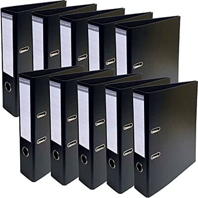 Exacompta rif. cartone da 10 raccoglitori a leva A4 Prem'Touch dorso da 70mm meccanismo 75mm 32X29X7cm formato per archiviazione A4 colore: Nero Exacompta rif. cartone da 10 raccoglitori a leva A4 Prem'Touch dorso da 70mm meccanismo 75mm 32X29X7cm formato per archiviazione A4 colore: Nero