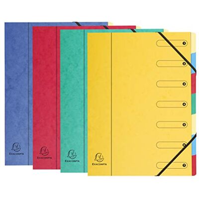 Exacompta , Ref , Raccoglitore multiparte Harmonika, Dimensioni 24,5 x 32 cm, copertina in cartoncino premium, colori assortiti, confezione da 1 Exacompta , Ref , Raccoglitore multiparte Harmonika, Dimensioni 24,5 x 32 cm, copertina in cartoncino premium, colori assortiti, confezione da 1