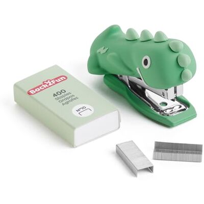 Back2Fun Mini cucitrice per bambini in gomma morbida con 400 graffette n. 10, design divertente e compatto, regalo scolastico originale, cancelleria carina per bambini, ragazze e uso quotidiano a Back2Fun Mini cucitrice per bambini in gomma morbida con 400 graffette n. 10, design divertente e compatto, regalo scolastico originale, cancelleria carina per bambini, ragazze e uso quotidiano a