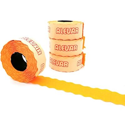 Alevar 26x12 Scatola 36 Rotoli Etichette per Prezzatrice, Arancio Fluo Removibile, 1.500 Etichette per Rotolo, 54.000 Etichette Alevar 26x12 Scatola 36 Rotoli Etichette per Prezzatrice, Arancio Fluo Removibile, 1.500 Etichette per Rotolo, 54.000 Etichette