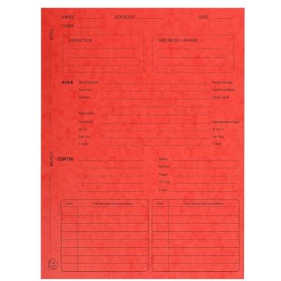 Exacompta Rif. 445105E Cartone da 5 confezioni da 25 cartelle procedurali, in carta lucida 265g/m2, dimensioni 25 x 32 cm, per documenti in formato A4, colore rosso Exacompta Rif. 445105E Cartone da 5 confezioni da 25 cartelle procedurali, in carta lucida 265g/m2, dimensioni 25 x 32 cm, per documenti in formato A4, colore rosso