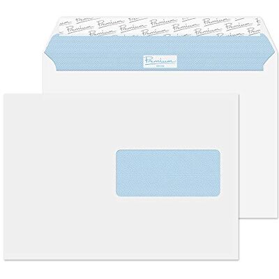 Blake Premium Office 162 x 229 mm 120 g/m2 Portafoglio Stacca e sigilla () Bianco ultra wove, Confezione da 500 Blake Premium Office 162 x 229 mm 120 g/m2 Portafoglio Stacca e sigilla () Bianco ultra wove, Confezione da 500