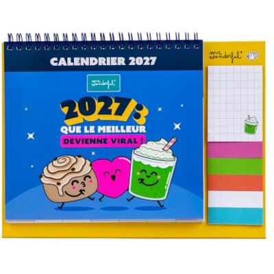 Mr. Wonderful Calendario Da Ufficio 2027 Che Il Migliore Diventa Virale! Organizer da scrivania con un post virale per mese, adesivi, note adesive e segnalibri Carta FSC 18 x 24 cm Mr. Wonderful Calendario Da Ufficio 2027 Che Il Migliore Diventa Virale! Organizer da scrivania con un post virale per mese, adesivi, note adesive e segnalibri Carta FSC 18 x 24 cm