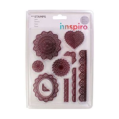 INNSPIRO Set timbri acrilici pizzo 14 x 18 cm. INNSPIRO Set timbri acrilici pizzo 14 x 18 cm.