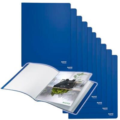 Leitz Libro Espositore con 40 Buste Trasparenti per Fogli A4 in PP Riciclato al 90% e Riciclabile al 100%, Gamma Recycle, 231 mm x 13 mm x 310 mm Blu Leitz Libro Espositore con 40 Buste Trasparenti per Fogli A4 in PP Riciclato al 90% e Riciclabile al 100%, Gamma Recycle, 231 mm x 13 mm x 310 mm Blu