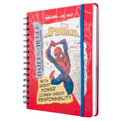 Grupo Erik Diario Scuola 2026 2027 Spiderman Marvel- Agenda Settimanale 2026 2027 A5 per Scuola Medie e Superiore, 12 Mesi Diario Scolastico con Copertina Rigida, Stickers e Tasca Interna Grupo Erik Diario Scuola 2026 2027 Spiderman Marvel- Agenda Settimanale 2026 2027 A5 per Scuola Medie e Superiore, 12 Mesi Diario Scolastico con Copertina Rigida, Stickers e Tasca Interna