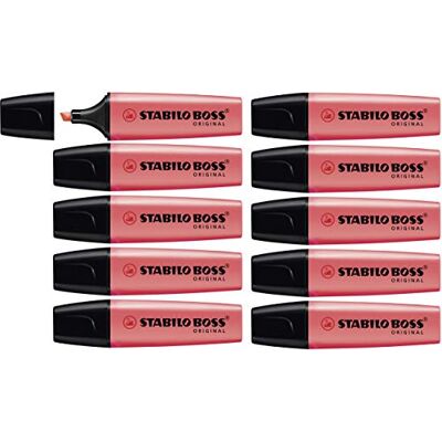 STABILO BOSS ORIGINAL Evidenziatore Confezione da 10 Rosso STABILO BOSS ORIGINAL Evidenziatore Confezione da 10 Rosso
