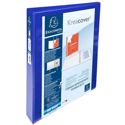 Exacompta Rif. 51942BE Cartone da 10 raccoglitori personalizzabili, 2 tasche, 4 anelli a D da 30 mm, dorso 47 mm, dimensioni esterne: 32 x 27,7 cm, per classificare A4 Maxi Blu Exacompta Rif. 51942BE Cartone da 10 raccoglitori personalizzabili, 2 tasche, 4 anelli a D da 30 mm, dorso 47 mm, dimensioni esterne: 32 x 27,7 cm, per classificare A4 Maxi Blu