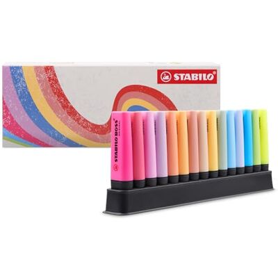 STABILO BOSS ORIGINAL Evidenziatore Desk-Set Fresh Vibes 15 Colori assortiti STABILO BOSS ORIGINAL Evidenziatore Desk-Set Fresh Vibes 15 Colori assortiti